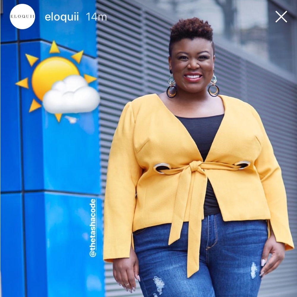 Size 24 ELOQUII Jacket. Worn once during this photoshoot.